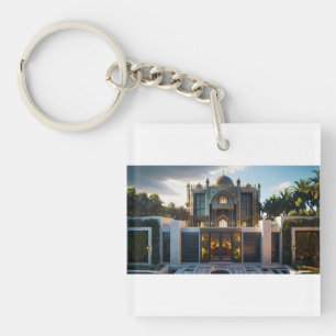Porte-clés Palais Royal d'or" - Inspir islamique généré par l