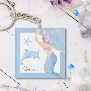 Porte-clés Pale Sky Blue Mermaid Party Porte - clé d'aventure