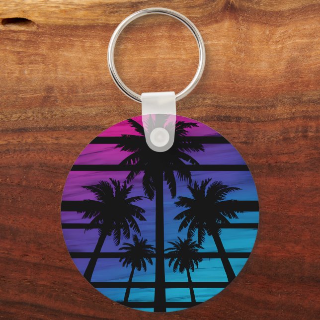 Porte-clés Palm Tree Hawaiian Beach Vacances été (Recto)