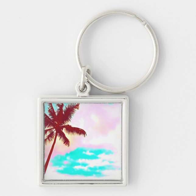 Porte-clés Palm Trees vie tropicale de l'île (Devant)