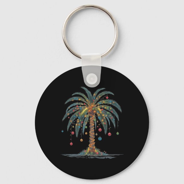 Porte-clés Palmier de Noël Joyeux Noël Tropical Chris (Recto)