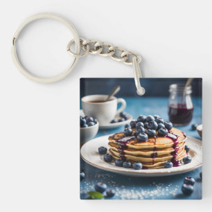 Porte-clés Pancakes aux bleuets
