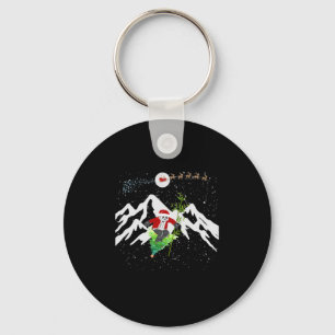 Porte-clés Panda Bear Ski Arbre de Noël Père Noël Reindeer