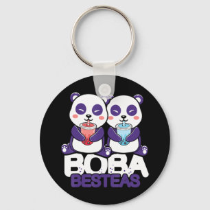 Porte-clés Panda Boba Bubble Tea Anime Kawaii Neko Girls