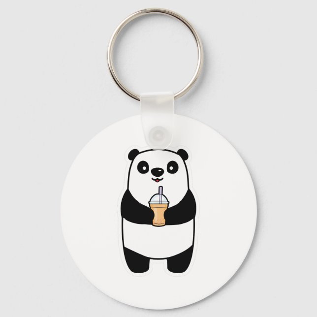 Porte-clés Panda Bubble Tea (Recto)