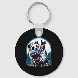 Porte-clés Panda Christmas Tree Lumières Drôle Noël Panda Lov