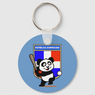 Porte-clés Panda de baseball République Dominicaine