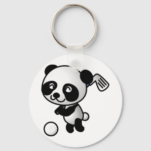 Porte-clés Panda jouer au golf