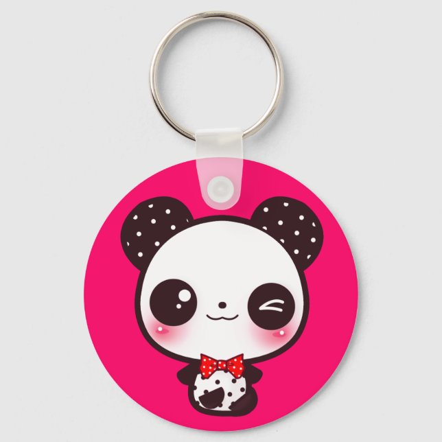 Porte-clés Panda Kawaii (Recto)