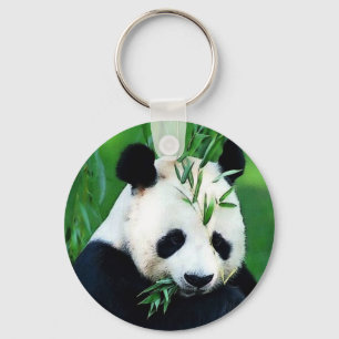 Porte-clés Panda Manger Feuille Porte - clés