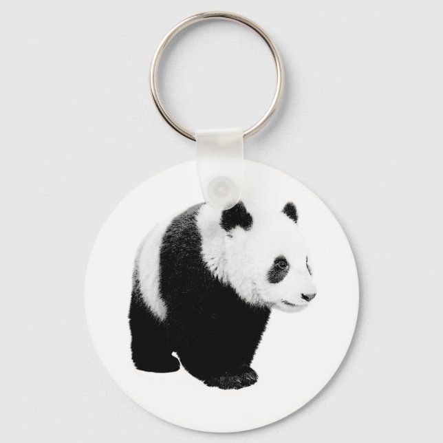 Porte-clés Panda noir et blanc (Recto)