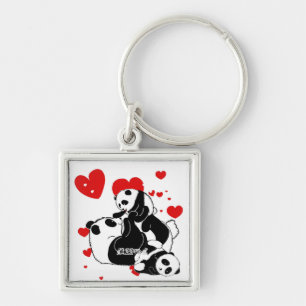 Porte-clés pandas "ours de panda" "bébé de panda bear" "kawai
