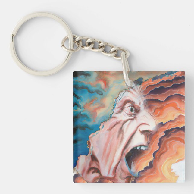 Porte-clés Panic Waves peinture à l'huile (Devant)