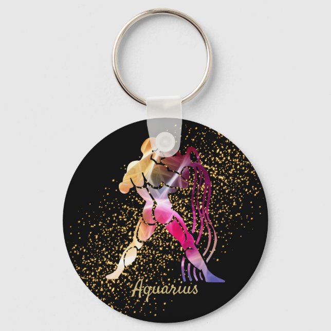 Porte-clés Panneau Aquarius - Zodiaque (Recto)