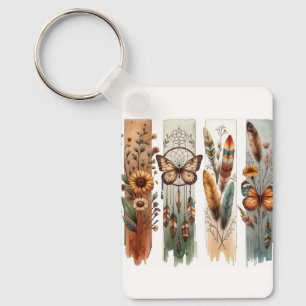 Porte-clés Panneau d'art de la nature bohème