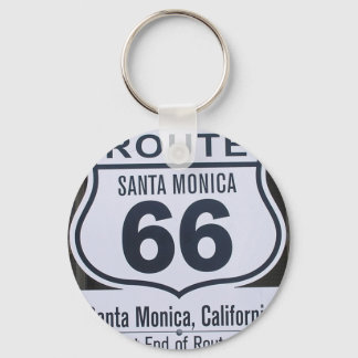 Porte-clés Panneau de fin officiel Route 66 père Noël monica