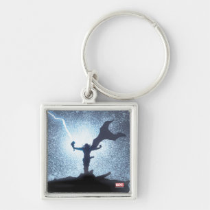 Porte-clés Panneau de la bande dessinée de Thor foudre