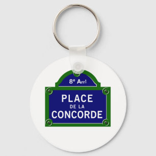 Porte-clés Panneau de la Place de la Concorde