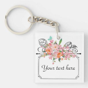 Porte-clés Panneau de penderie à fleurs victorienne mariage é