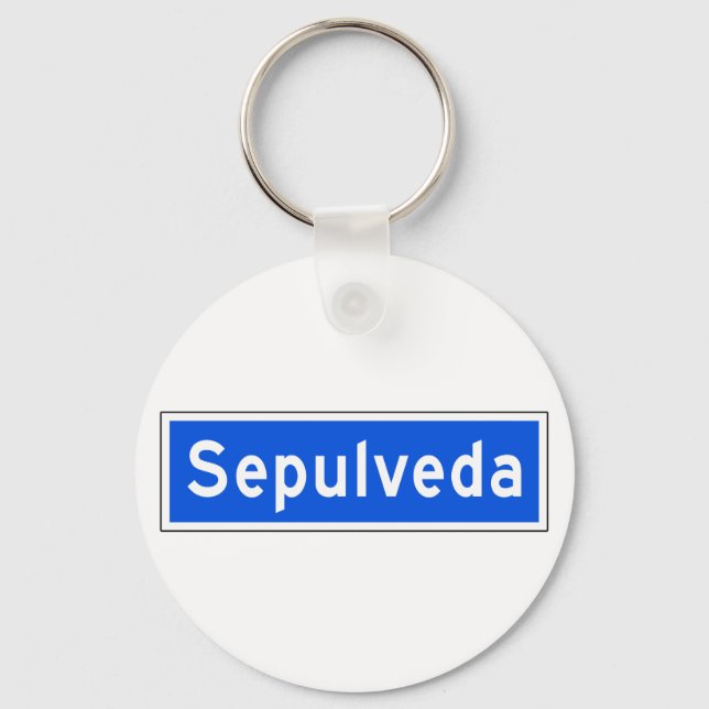Porte-clés Panneau de rue Sepulveda Boulevard, Los Angeles (Recto)