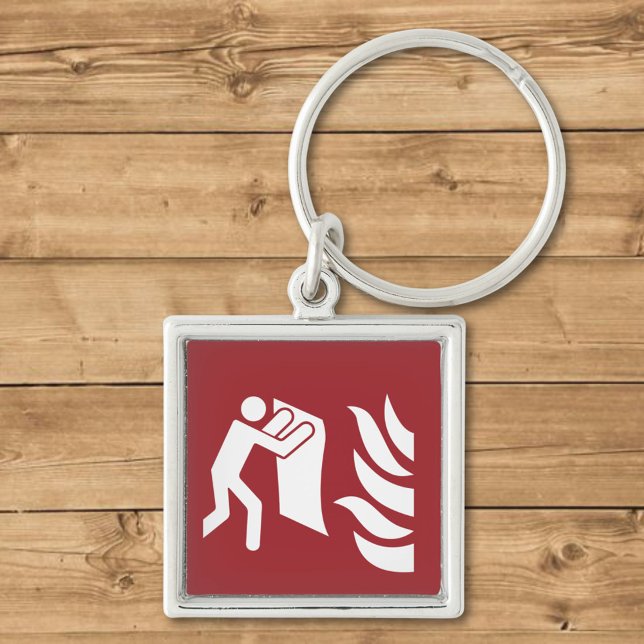 Porte-clés Panneau de sécurité de la couverture d'incendie (Créateur téléchargé)