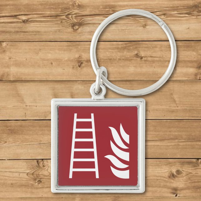 Porte-clés Panneau de sécurité de l'échelle d'incendie (Créateur téléchargé)