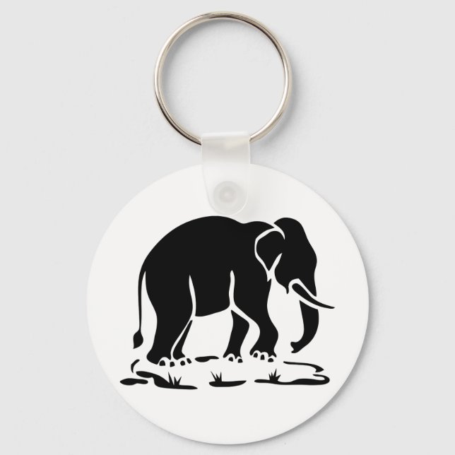 Porte-clés Panneau de trekking des éléphants asiatiques devan (Recto)