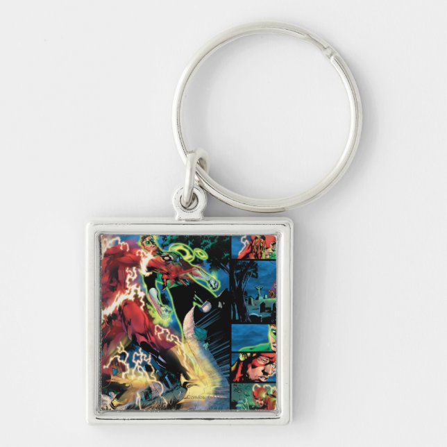 Porte-clés Panneau Flash et Lanterne verte (Devant)