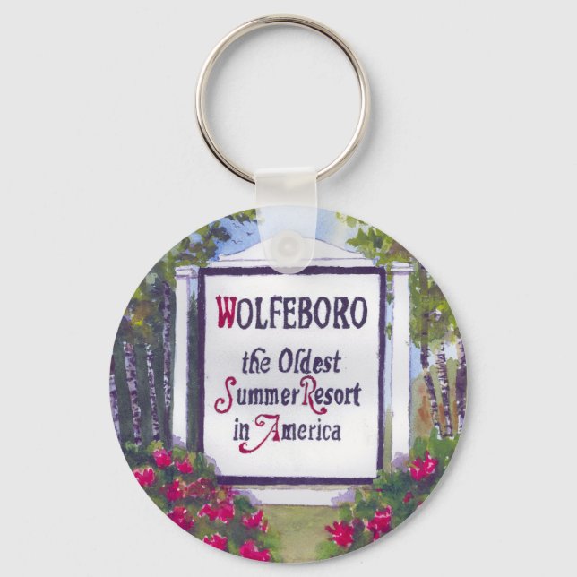 Porte-clés Panneau NH Wolfeboro (Recto)
