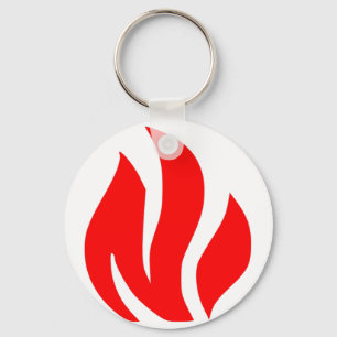 Porte-clés Panneau rouge flamme