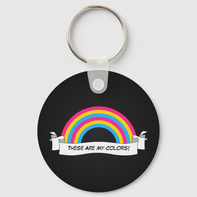 Porte-clés Pansexualité arc-en-ciel Porte - clé (Recto)