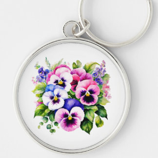 Porte-clés Pansy Perfection : Porte - clé d'argent étanche