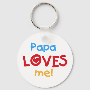 Porte-clés Papa aime mes t-shirts et cadeaux