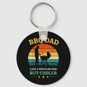 Porte-clés Papa BBQ comme un père normal mais plus cool gril