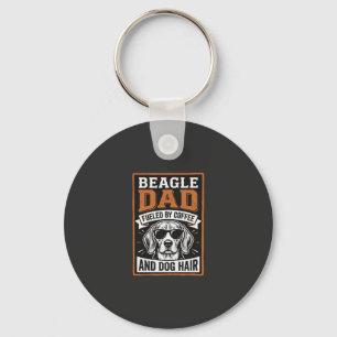 Porte-clés Papa Beagle alimenté par le café et les poils de c
