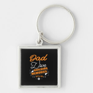 Porte-clés Papa Cadeau Amour Construire des souvenirs avec to