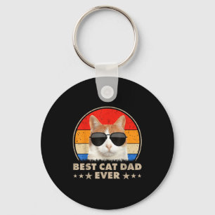 Porte-clés Papa Chat Éternel Vintage Cool Gles Chat Pour Père