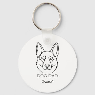 Porte-clés Papa Chien personnalisé avec nom Papa Chien