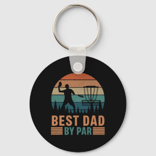 Porte-clés Papa de golf à disque rétro vintage - Meilleur pap