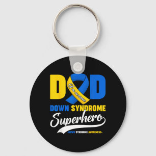 Porte-clés Papa d'un fils super-héros syndrome de Down génial