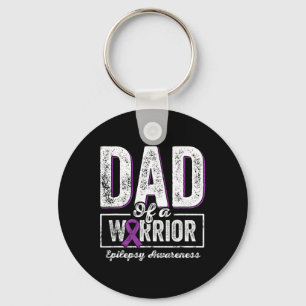 Porte-clés Papa D'Un Guerrier Épilepsie Papa Purple Ribbon So