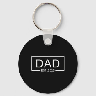 Porte-clés Papa Est. 2025 Papa À Être 2025 Nouveau Papa 2025