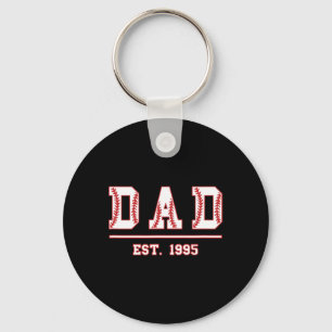 Porte-clés Papa Est. fête des pères de softball 1995 Vintag a