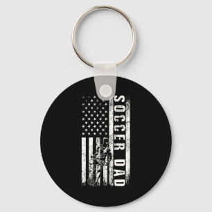 Porte-clés Papa Footballeur Drapeau Usa Équipe De Football Fa