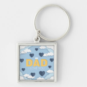 Porte-clés Papa, je t'aime, fête des pères cadeau
