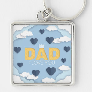 Porte-clés Papa, je t'aime, fête des pères cadeau