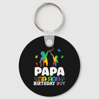 Porte-clés Papa Of The Birthday Boy Autism Awareness Support 