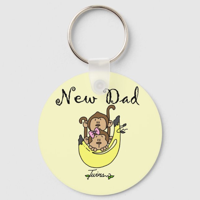 Porte-clés Papa of Twins Boy and Girl Tshirts and Gifts (Recto)