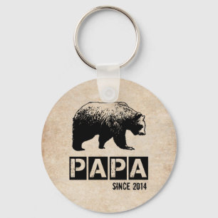 Porte-clés Papa Ours Grunge Année de Paternité