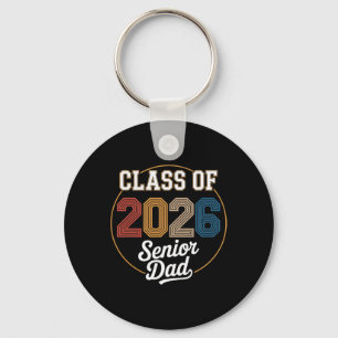 Porte-clés Papa senior Cl de 2026 Diplômé 2026 Diplômé Retr